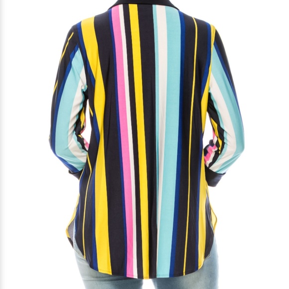 Peter Nygard multi stripe tunic. Never worn. Retail 69 - Picture 2 of 6